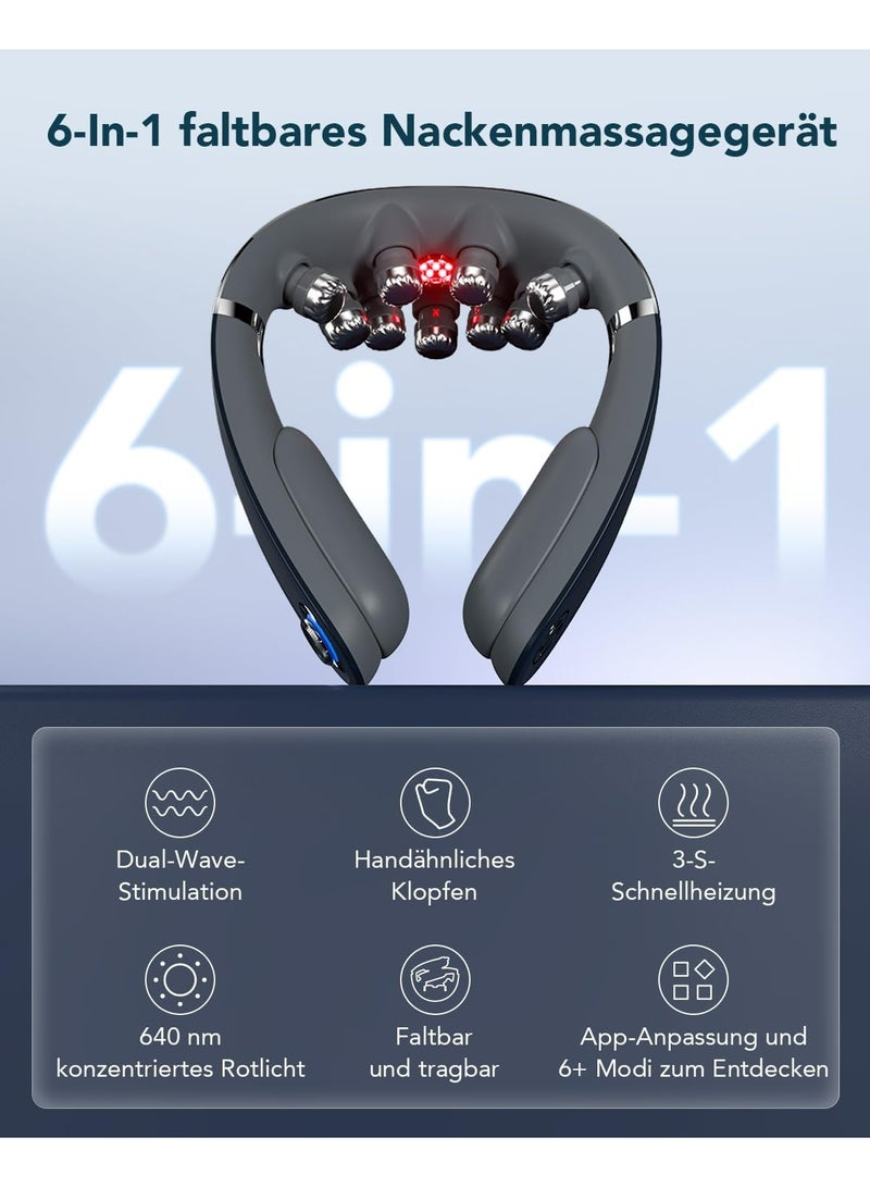 SKG G7 Pro-Fold Cordless Neck Massager for Pain Relief, Deep Tissue Vibration, Portable & Foldable - Image 2