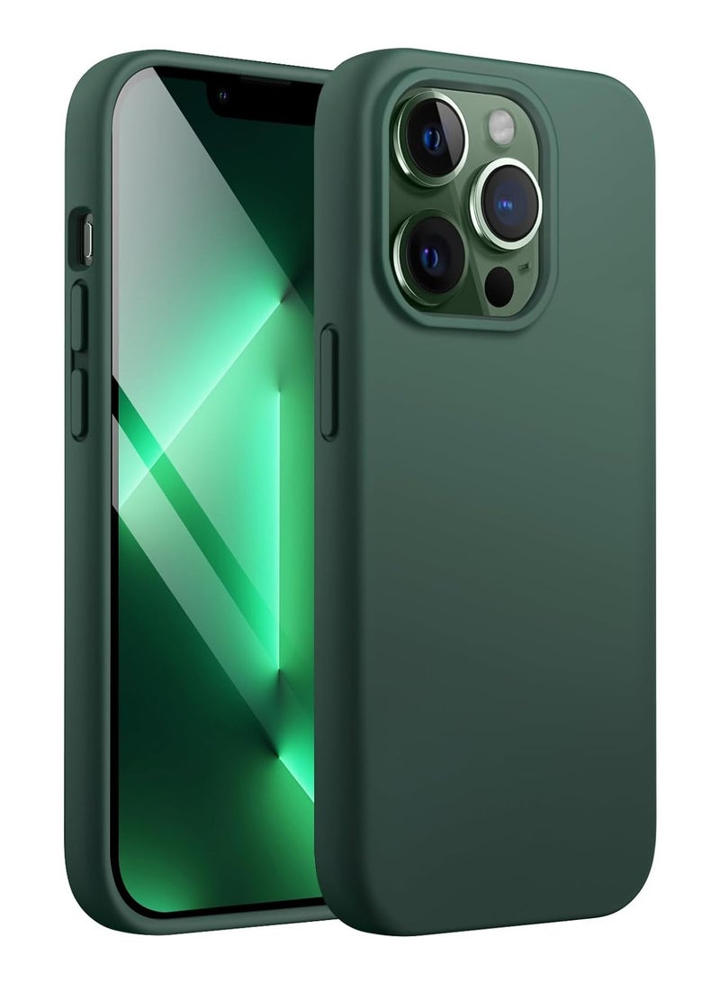 DUSALA iPhone 13 Pro Case, Liquid Silicone Phone Case for iPhone 13 Pro 6.1 Inch, Colorful Silky-Soft Protective Cover (Green) - Image 1