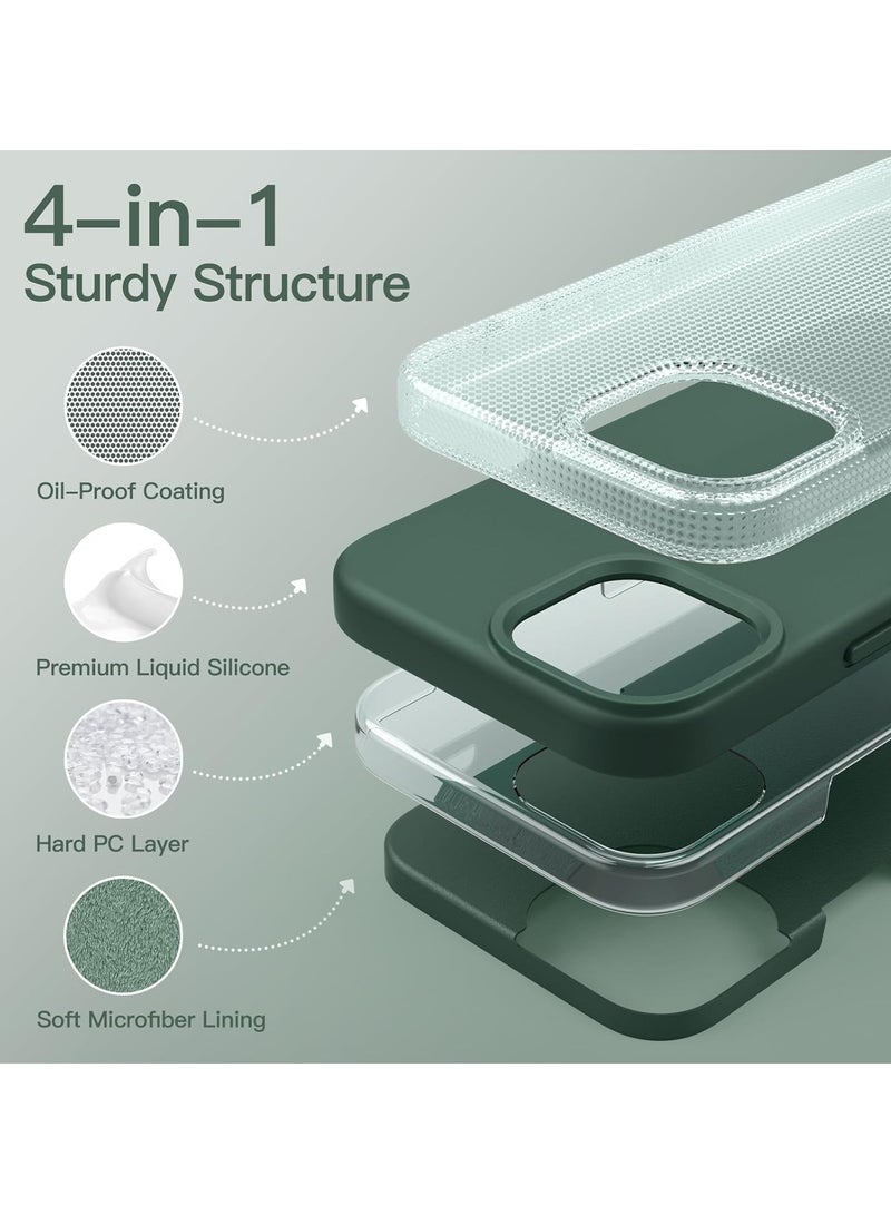 DUSALA iPhone 13 Pro Case, Liquid Silicone Phone Case for iPhone 13 Pro 6.1 Inch, Colorful Silky-Soft Protective Cover (Green) - Image 5