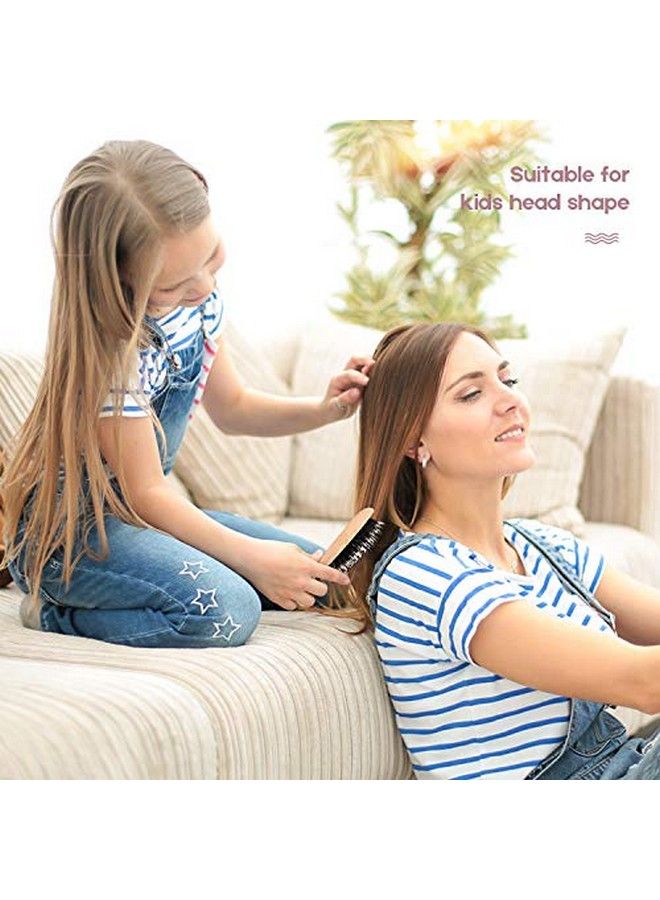 URTHEONE Hair Brush Mini Boar Bristle Hairbrush For Thick Curly Thin Long Short Wet Or Dry Hair Detangle Massage Add Shine Pocket Tl Small Paddle Hair Brush For Men Women Kids - Image 4