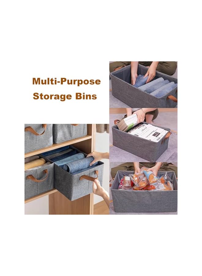 Green Tiger Large Capacity Clothes Storage Bins, Sturdy Foldable Stackable Drawer Closet Box with Handle, for organizing Clothing, Jeans, Toys, Books - Image 3