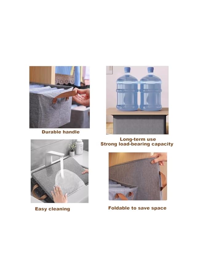 Green Tiger Large Capacity Clothes Storage Bins, Sturdy Foldable Stackable Drawer Closet Box with Handle, for organizing Clothing, Jeans, Toys, Books - Image 4