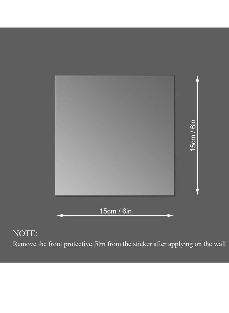 Excefore Acrylic Circle Mirror Wall Stickers, 72Pcs DIY Adhesive Circle Wall Decals, Acrylic Mirror circle Room Decal Art Mural Wallpaper Wall Sticker for Living Room Bedroom Home Decoration - Image 3