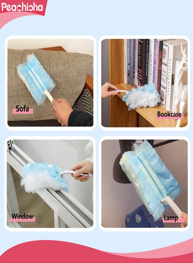 PEACHICHA Disposable Duster Refills, Heavy Duty Dusters Refills, Blue Replacement Head for Cleaning, Multi Surface Refills Unscented,Duster Refills Bulk, 20 Count - Image 3