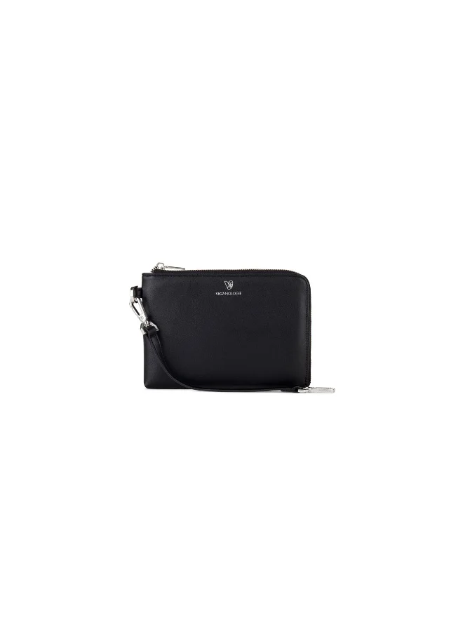 Veganologie Demi Small Pouch in Black Made From 7 Recycled Plastic Bottles