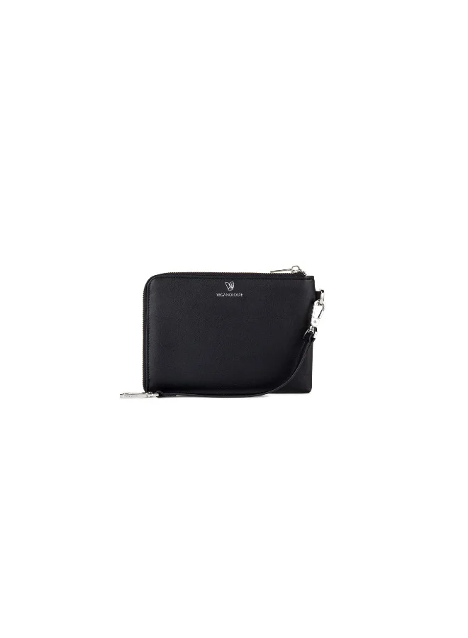 Veganologie Demi Small Pouch in Black Made From 7 Recycled Plastic Bottles