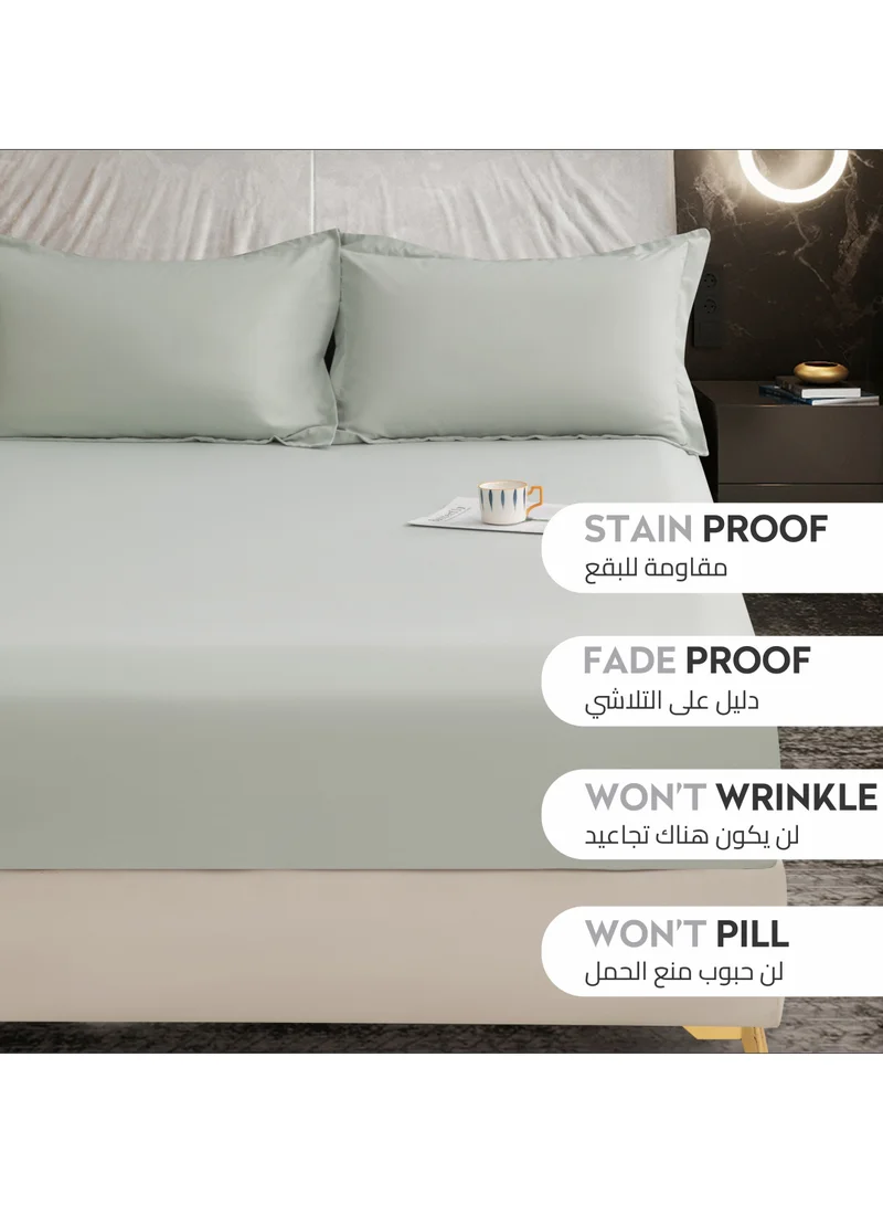 دوناتيلا الفراش المجهزة ورقة 3 قطعة الملك الحجم الصلبة غطاء سرير مجموعة يناسب (180 * 200 سنتيمتر) مع سادات و 35 سنتيمتر اضافية عميق نحى ستوكات غطاء سرير