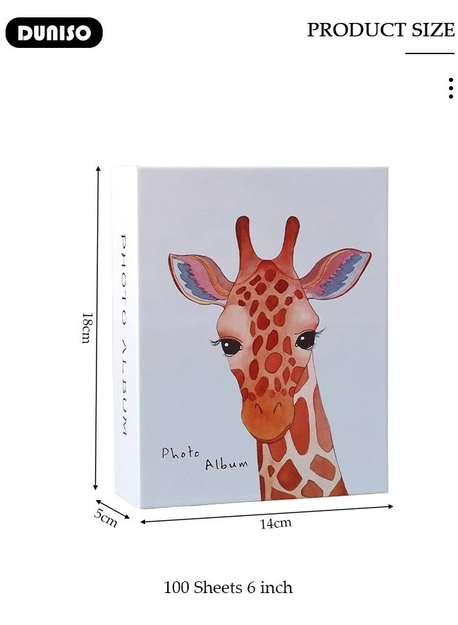 DUNISO ألبوم صور، كتاب ألبوم صور 100 صورة، كتاب صور بغطاء كرتوني، ألبوم للعائلة/الزفاف/السفر/الطفل، تخزين الأعمال الفنية أو بطاقات البريد، كتاب ذاكرة صفحات فارغة - Image 5