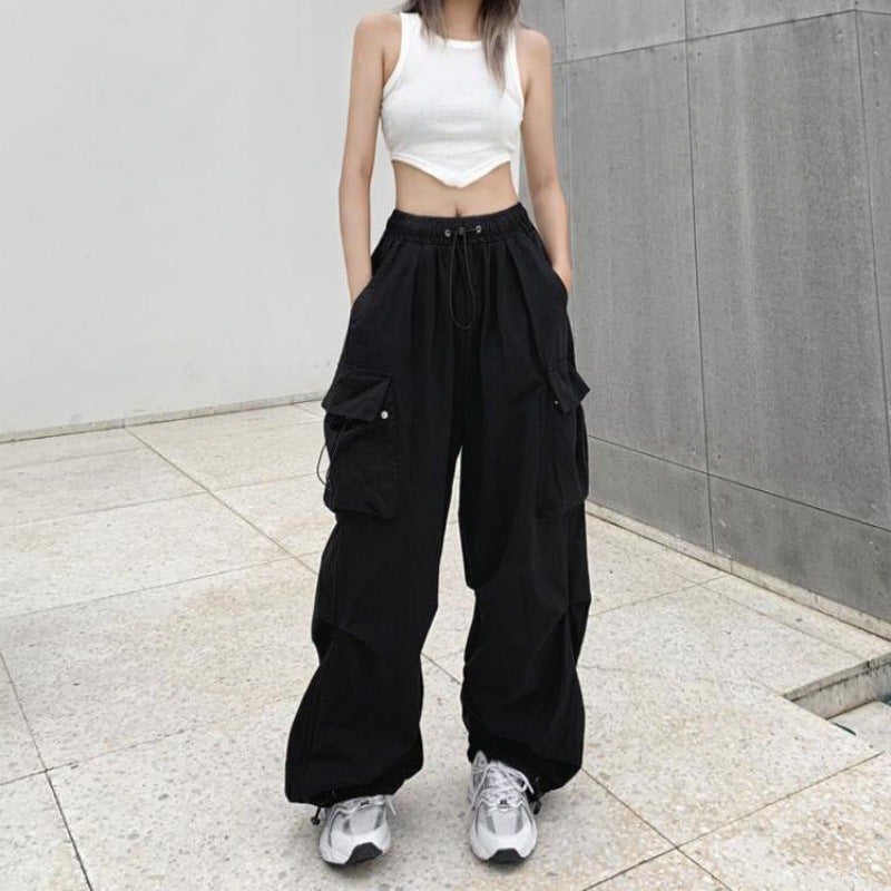American Style Retro Work Pants Casual Pants Mens and Womens Summer Straight New Arrival Leg-legged Trousers Loose Mens High Street Trendy Army Green - Image 3
