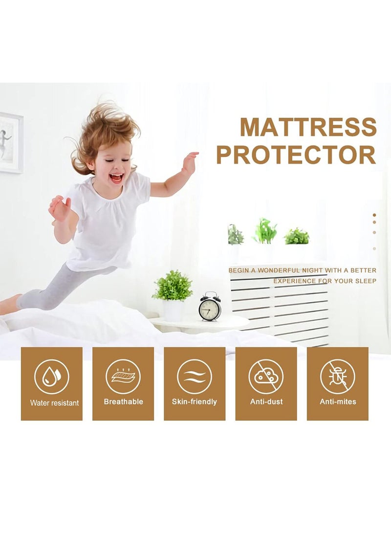 HOUSE OF QUIRK House of Quirk Fitted Sheet Bed Sheets 20CM Extra Deep Pocket Sheets Soft and Breathable Machine Washable Fitted Bedding Sheets (Rust Brown, Double Size 59" x 78.7" Inch)  - Image 2