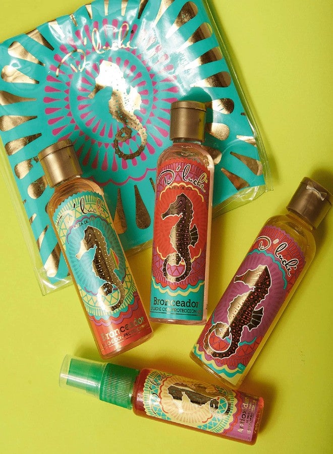 D'Luchi Mini Tanning Kit, Enriched with Collagen & Vitamin E, Carrot, Coconut, Almond Tanning Lotion & Gold Body Lotion Set of 4 Essential Tanning Products - Image 5