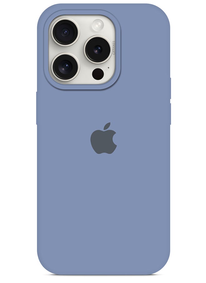 CATANES - iPhone 15 Pro Case Silicone Case Cover Durable and Anti Scratch Back Cover Light Blue - Image 1