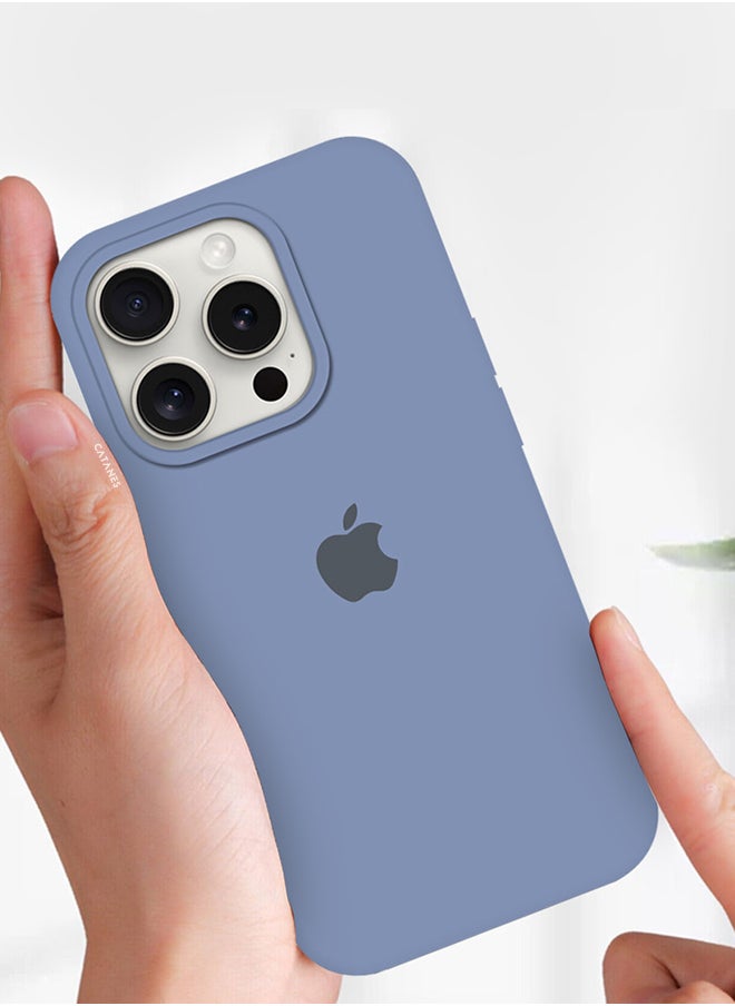CATANES - iPhone 15 Pro Case Silicone Case Cover Durable and Anti Scratch Back Cover Light Blue - Image 1