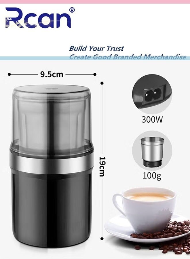 ركان Electric Coffee Grinder Spice Blender and Espresso Grinder with Removable Cup Portable Electric Mill for Grains Pepper Seeds Beans - Image 4