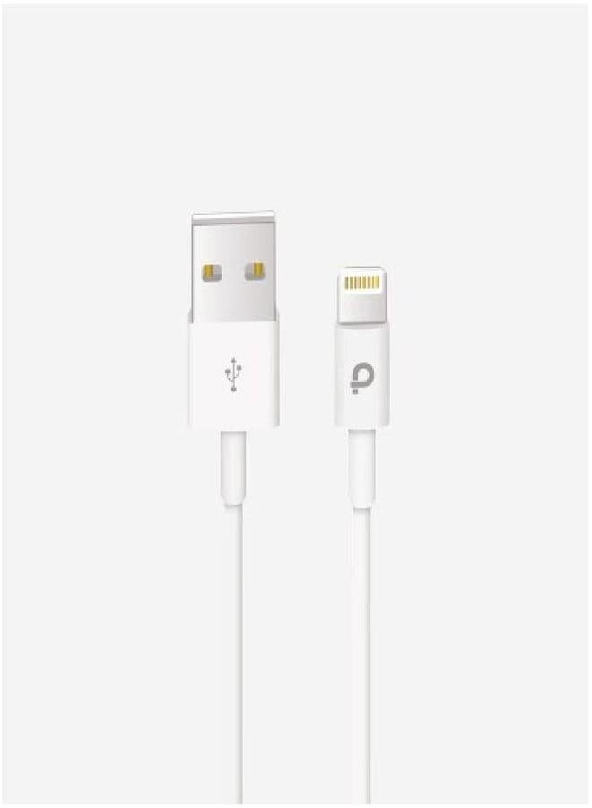 PROMASS Original Charging and Data Cable 1 Meter Long White Color Compatible With iPhone 6 / iPhone 7 / iPhone 11 / iPhone 12 / iPhone 13 / iPhone 14 Pro Max / Pro / Max - Image 1