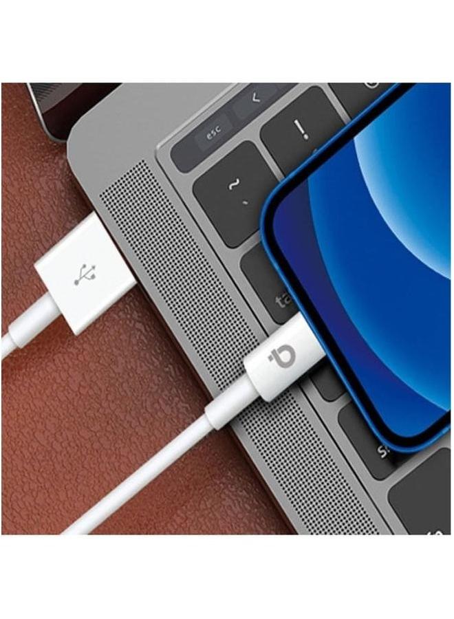 PROMASS Original Charging and Data Cable 1 Meter Long White Color Compatible With iPhone 6 / iPhone 7 / iPhone 11 / iPhone 12 / iPhone 13 / iPhone 14 Pro Max / Pro / Max - Image 2