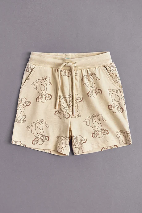 R&B 2 Pack Lion King Printed Shorts with Drawstring Waist