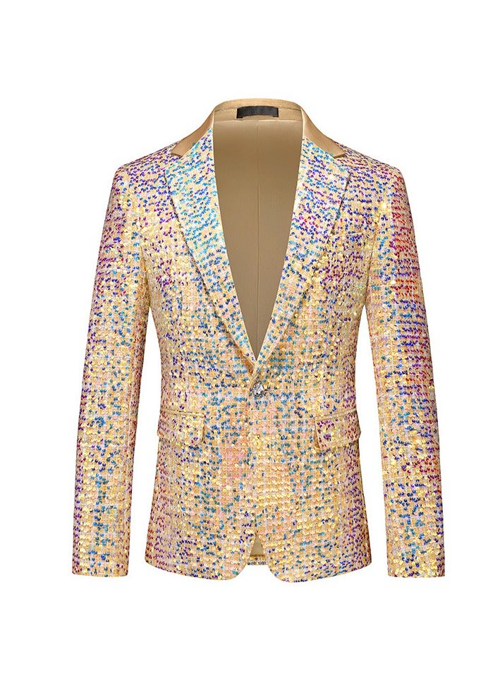 Shougu Slim Fit Casual Sequin Colored Suit Jacket  - Image 1