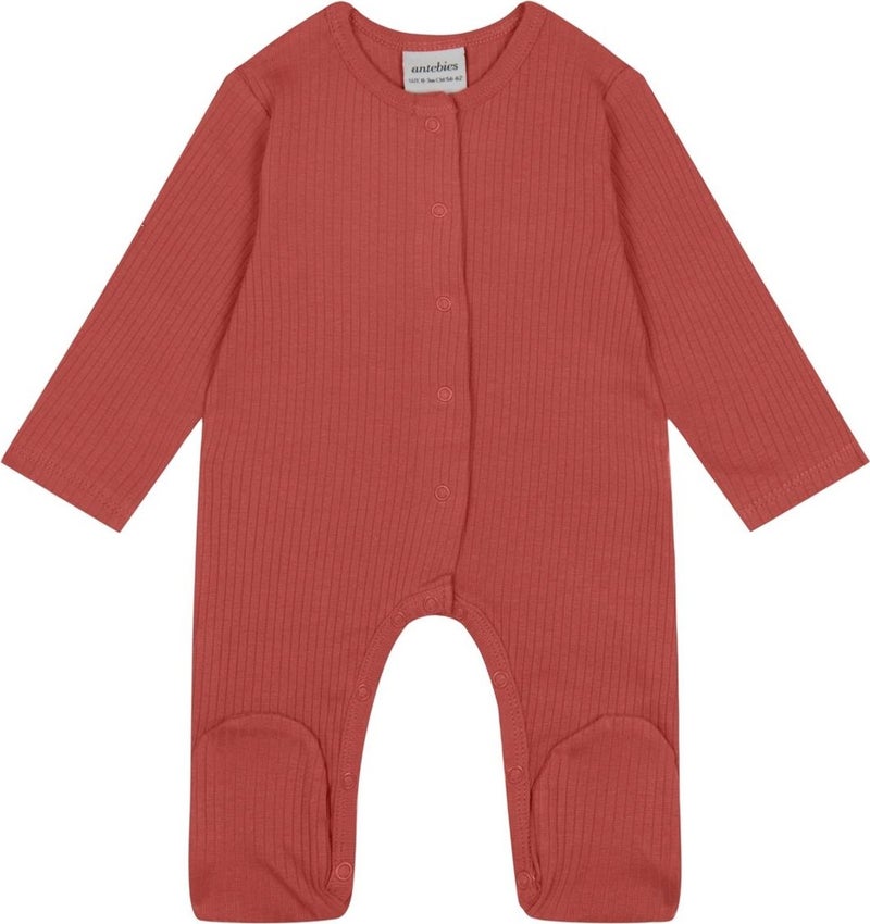 Antebies Cherry Rib Footed Jumpsuit 