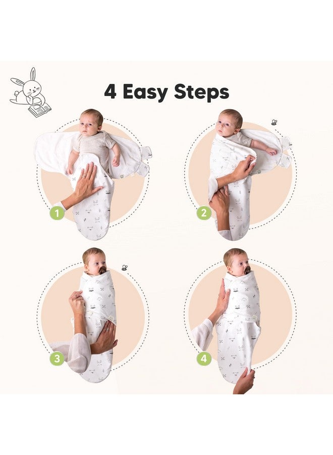 KeaBabies 3-Pack Swaddles for Newborn Baby Girls, Boys with Hats - Organic Soft Baby Sleep Sacks, Breathable Baby Swaddle 3-6 Months Beanies Set, Premie Infant Sleep Sack 0-3 Months (Nordic) - Image 3