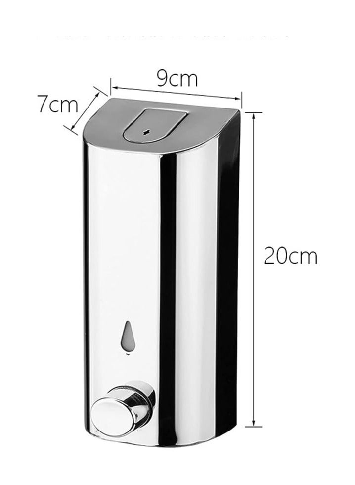 Stainless Steel Kitchen Soap Dispenser Wall Mounted Pressure Hotel Bathroom Shower Gel Shampoo Bottles - Image 5