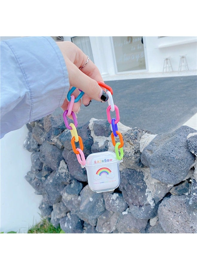 Compatible with AirPods Case with Colored Bracelet Cute Girls Boys Woman Case Hard PC Cover Case for Airpods 2 &1 - Image 2