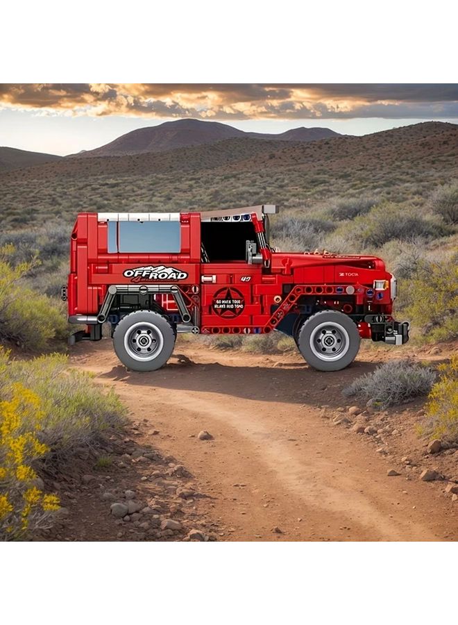 Red Buggy Building Blocks Off Road Vehicle Model Set 1000 Pcs Holiday Gift - Image 2