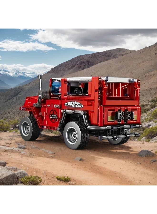 Red Buggy Building Blocks Off Road Vehicle Model Set 1000 Pcs Holiday Gift - Image 1