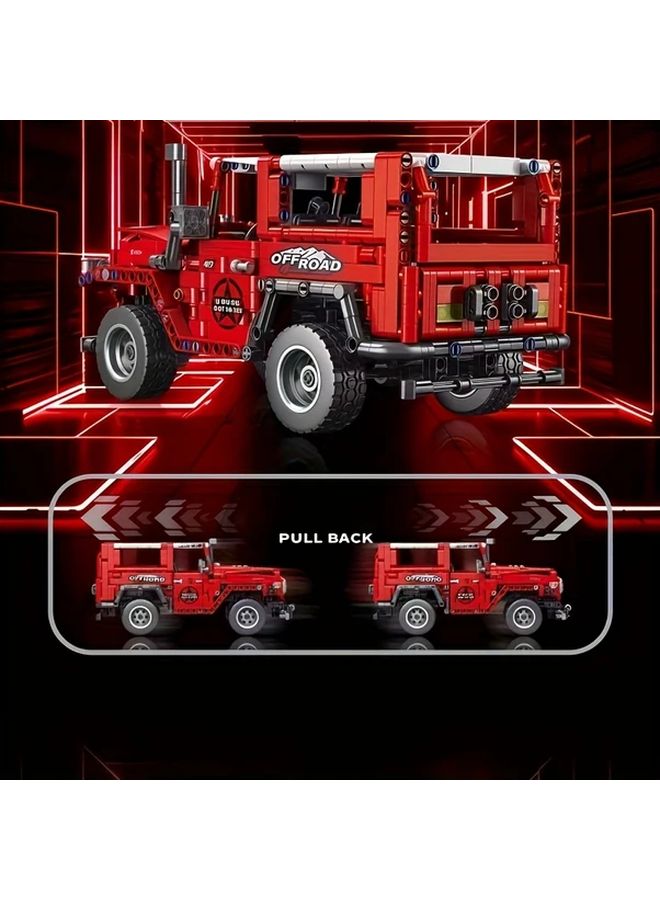 Red Buggy Building Blocks Off Road Vehicle Model Set 1000 Pcs Holiday Gift - Image 5