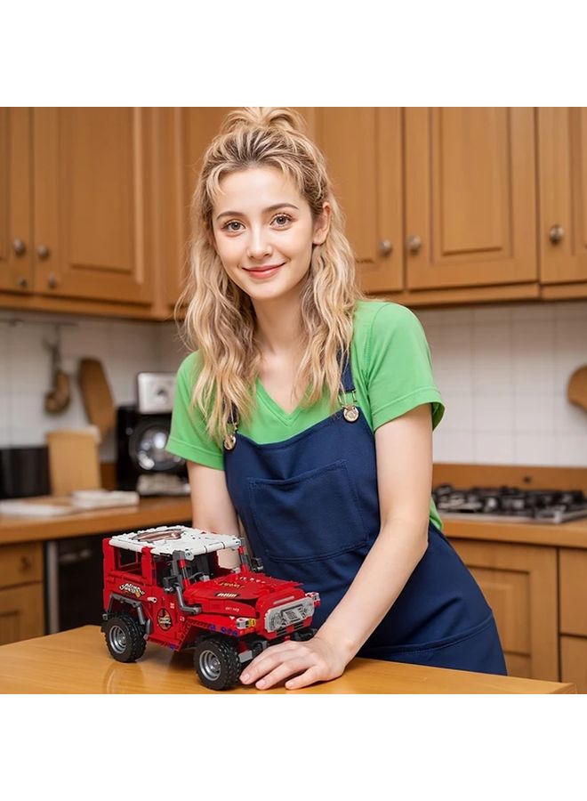 Red Buggy Building Blocks Off Road Vehicle Model Set 1000 Pcs Holiday Gift - Image 3