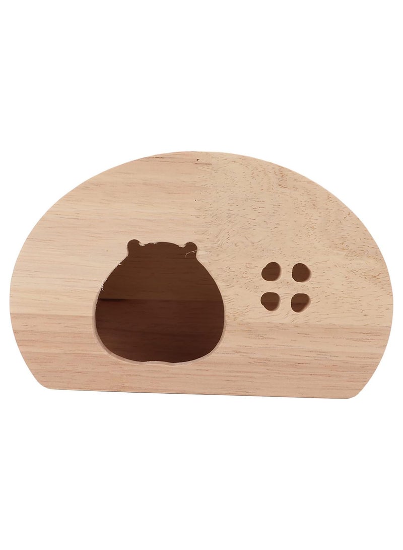 GGOOT Hamster Wooden Arch House, Wooden Hamster Stick Egg shaped Hut Bedroom Sleeping Nest for Mice Chinchillas Guinea Pigs Playing Living - Image 3