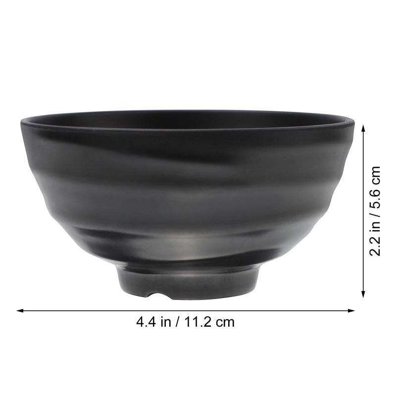 6Pcs Melamine Noodle Bowls Set With Chopsticks And Spoon Sturdy Soup Rice Containers - Image 3