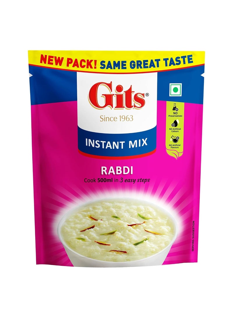 Gits Instant Rabdi Dessert Mix, Pure Veg, Flavors of Saffron and Cardamom, Indian Sweet and Dessert Ready Mix, 300g (Pack of 9, 100g Each) - Image 3