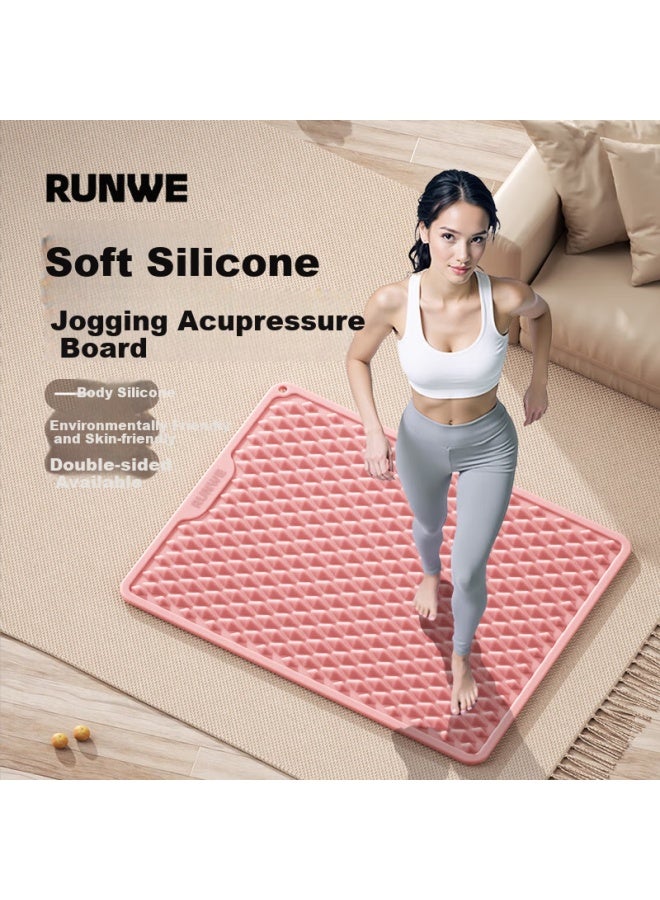 LONGWAY Silicone Acupressure Mat For Slow Running Foot Massage, Foot Reflexology Mat For Indoor Use, Acupoint Massage Mat For Foot Reflexology - Image 2