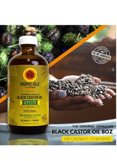 Tropic Isle Living Tropic Isle Living Jamaican Black Castor Oil 8oz - For Hair Growth, Skin Conditioning, Eyebrows & Eyelashes, Scalp and Nail Care. Strengthen, Moisture & Repair  - Image 3