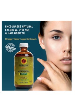 Tropic Isle Living Tropic Isle Living Jamaican Black Castor Oil 8oz - For Hair Growth, Skin Conditioning, Eyebrows & Eyelashes, Scalp and Nail Care. Strengthen, Moisture & Repair  - Image 5
