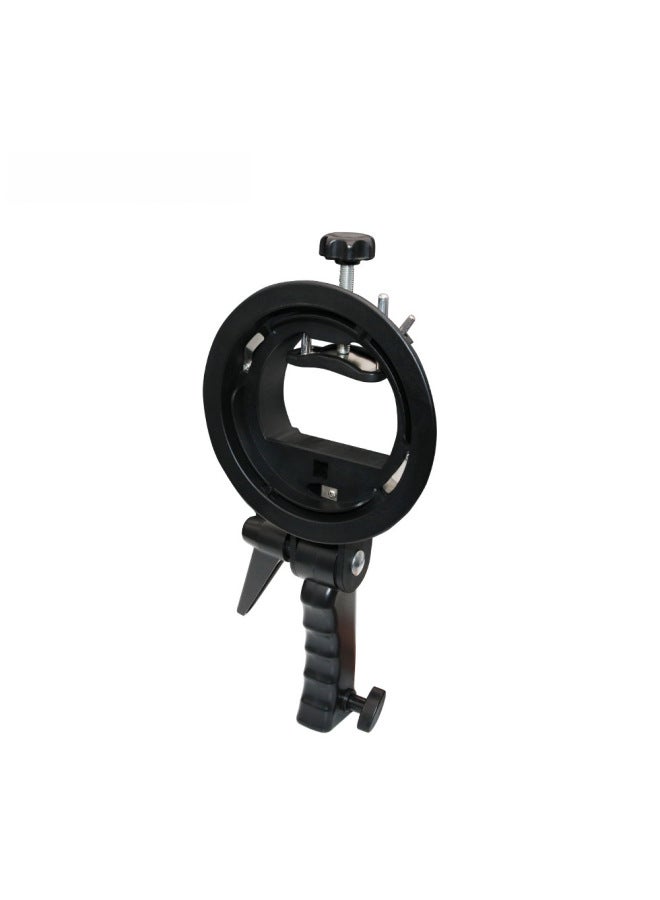 k6 Direct Hot Shoe Lamp Holder Round Short Handle S Chuck Flash Lamp Holder Baorong Linglong Mouth Base S Bracket - Image 3