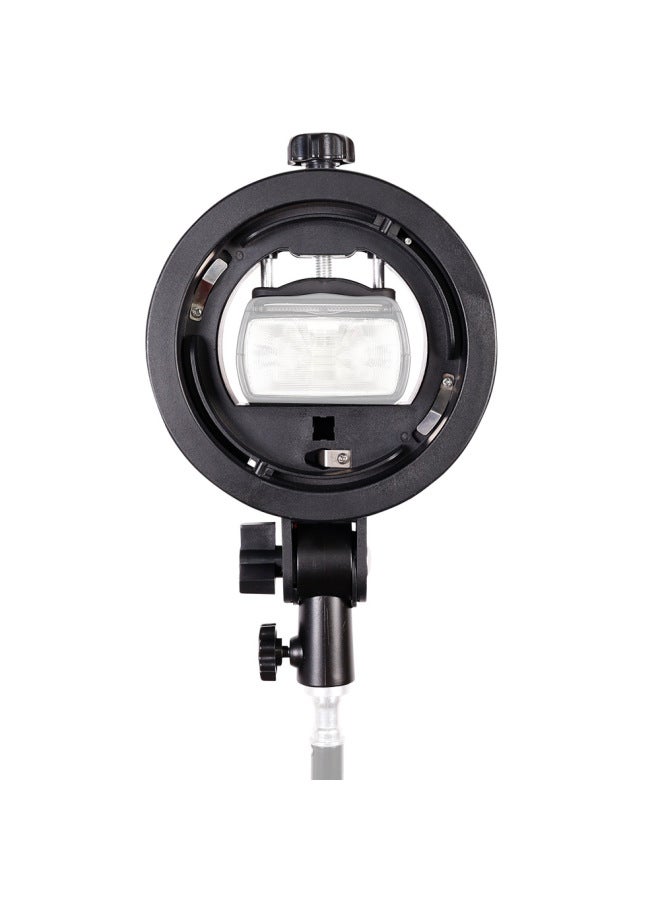 k6 Direct Hot Shoe Lamp Holder Round Short Handle S Chuck Flash Lamp Holder Baorong Linglong Mouth Base S Bracket - Image 2