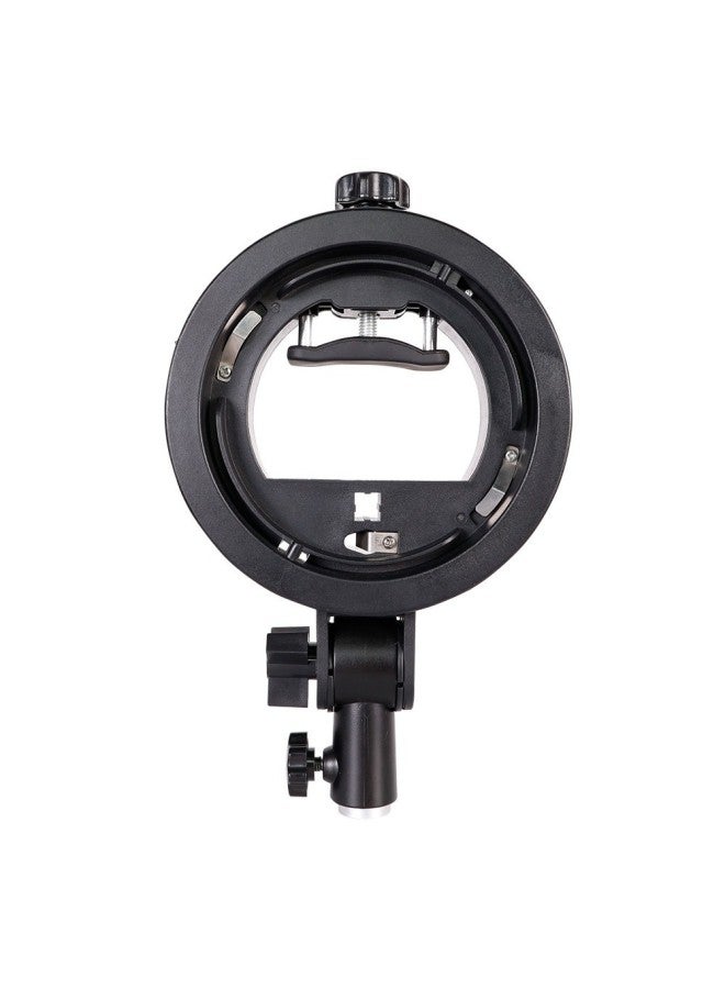 k6 Direct Hot Shoe Lamp Holder Round Short Handle S Chuck Flash Lamp Holder Baorong Linglong Mouth Base S Bracket - Image 1