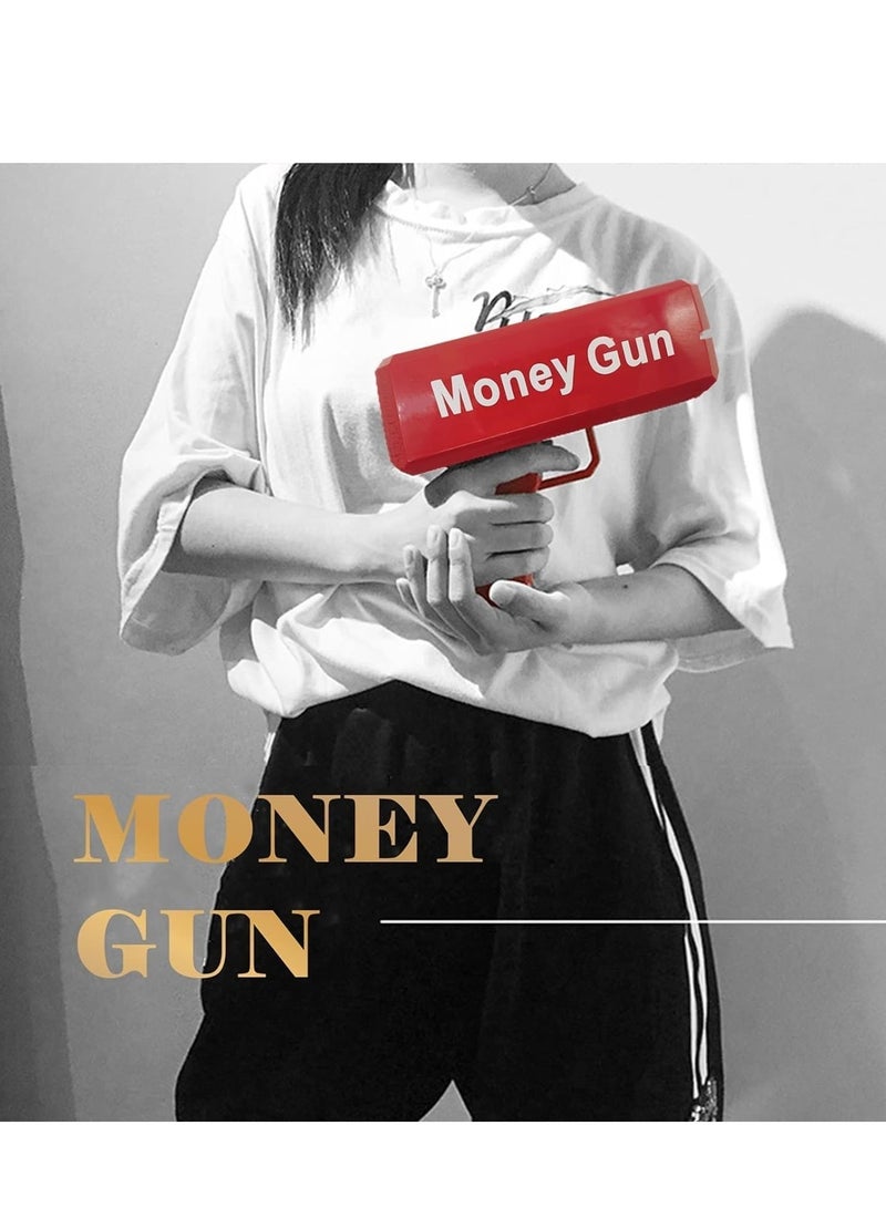 Super Money Guns Christmas Day Playing Spary Money Gun Make it Rain Toy Gun, Gun Fake Bill Dispenser Money Shooter Toy (Christmas Red) - Image 5
