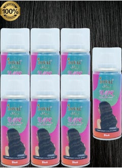 7 Pieces Roval Temporary Hair Color Spray Black