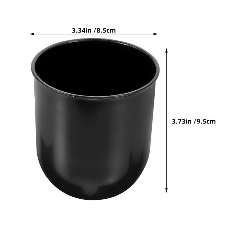 4pcs Round Black Toilet Brush Holder and Plunger Rack Set Bathroom Cleaning Tool Cup - Image 3