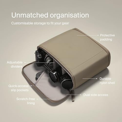 Urth حقيبة إدخال كاميرا أورث نوريتي - لكاميرات DSLR والعدسات، مقاومة للعوامل الجوية + معاد تدويرها (أسود) - Image 3