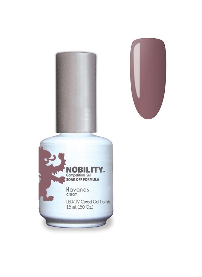 Lechat Nobility Soak Off Havana Color Rosy Brown Cream UV Led Cured Nail Polish 15 ml Nbgp160 