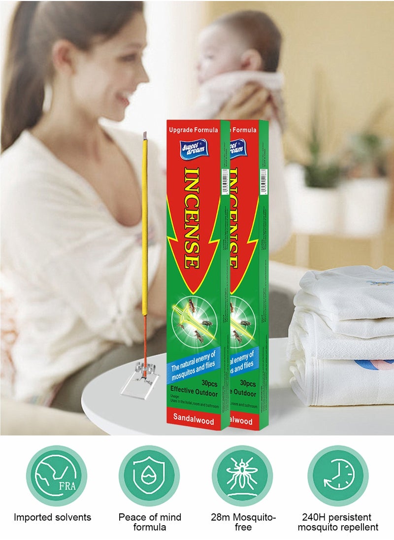sweet dream - 2 Pack Mosquito Repellent Incense Sticks , Mini Citronella Mosquito Bug Repellent Incense Stick,DEET Free - Image 1