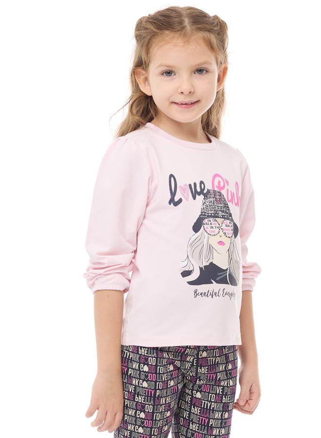 Victor And Jane Girls Glitter Graphic Top and Flared Leggings Set - Image 4