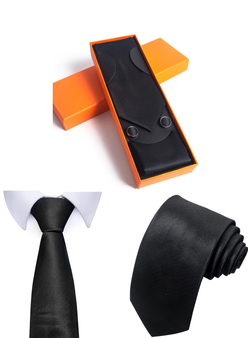 أروى المألوف ربطة العنق دعوى هدية مربع مجموعة مع التعادل ، جيب مربع ، أزرار أكمام مجموعة - Image 1