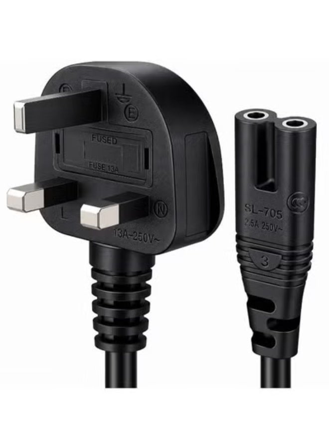 Eworld Power Cable 1.5M – High-Quality 13A Pure Copper Plug Wire with Protection Fuse, IEC C13 – Compatible with Computers, Monitors, Printers, TVs, UPS & More - Image 1