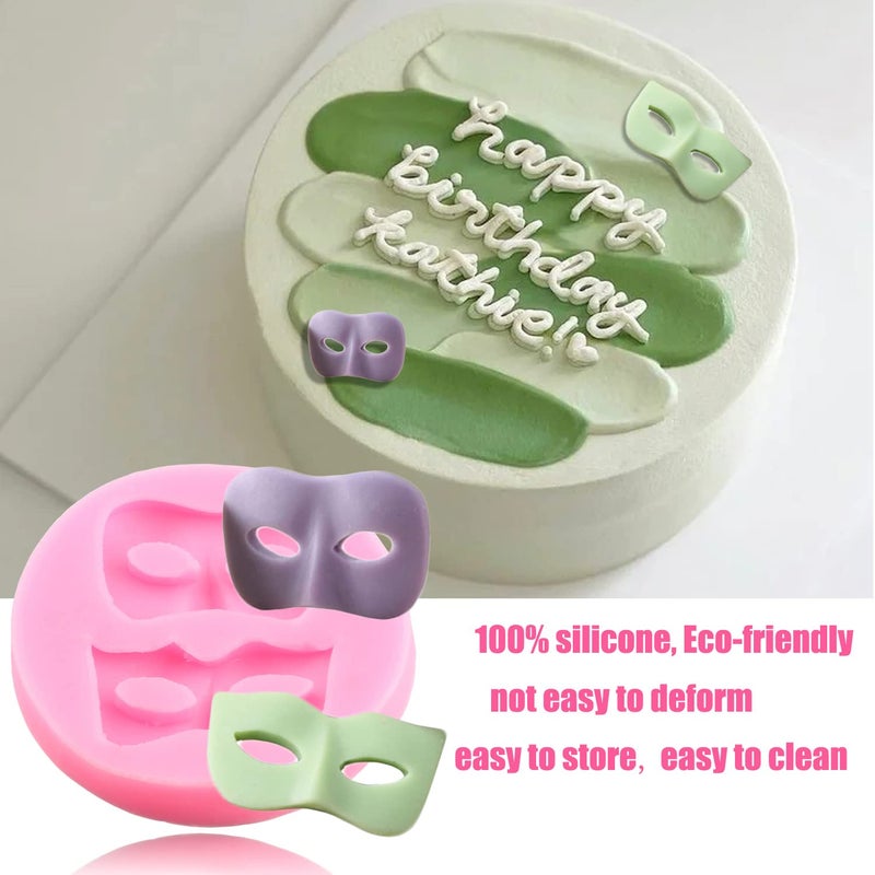 ZiXiang Mask Silicone Molds Masquerade Mask Fondant Mold For Cake Decoration Cupcake Topper Candy Resin Clay Chocolate Gum Paste Set Of 4 - Image 3