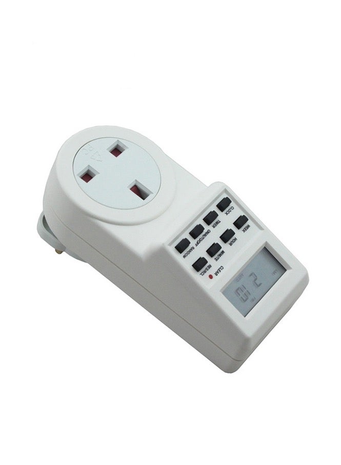 AC 230V Smart Home Plug-in LCD Display Clock Summer Time Function 12/24 Hours Changeable Timer Switch Socket, UK Plug - Image 4